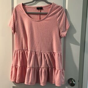 Lane Bryant short sleeve pink shirt
